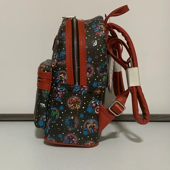 Loungefly Marvel Avengers Tattoo Mini Backpack and Zip-Around Wallet Set - Picture 5 of 13